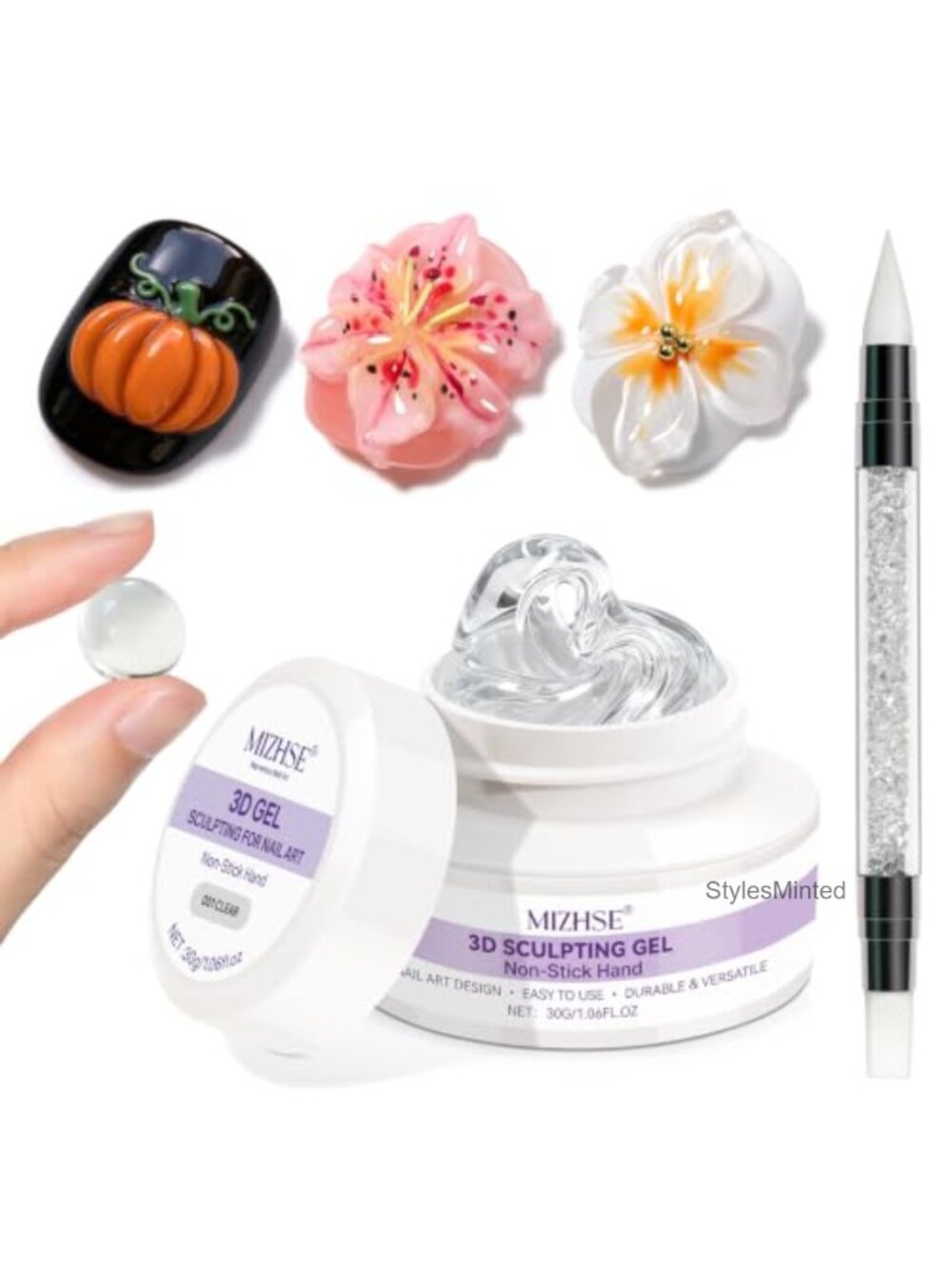3D Gel Nail Art Clear Sculpting Non-Sticky Molding Gel 30g